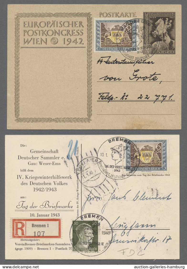 Liquidationsposten: Deutsches Reich - 3. Reich - 1943, Tag der Briefmarke, ausge