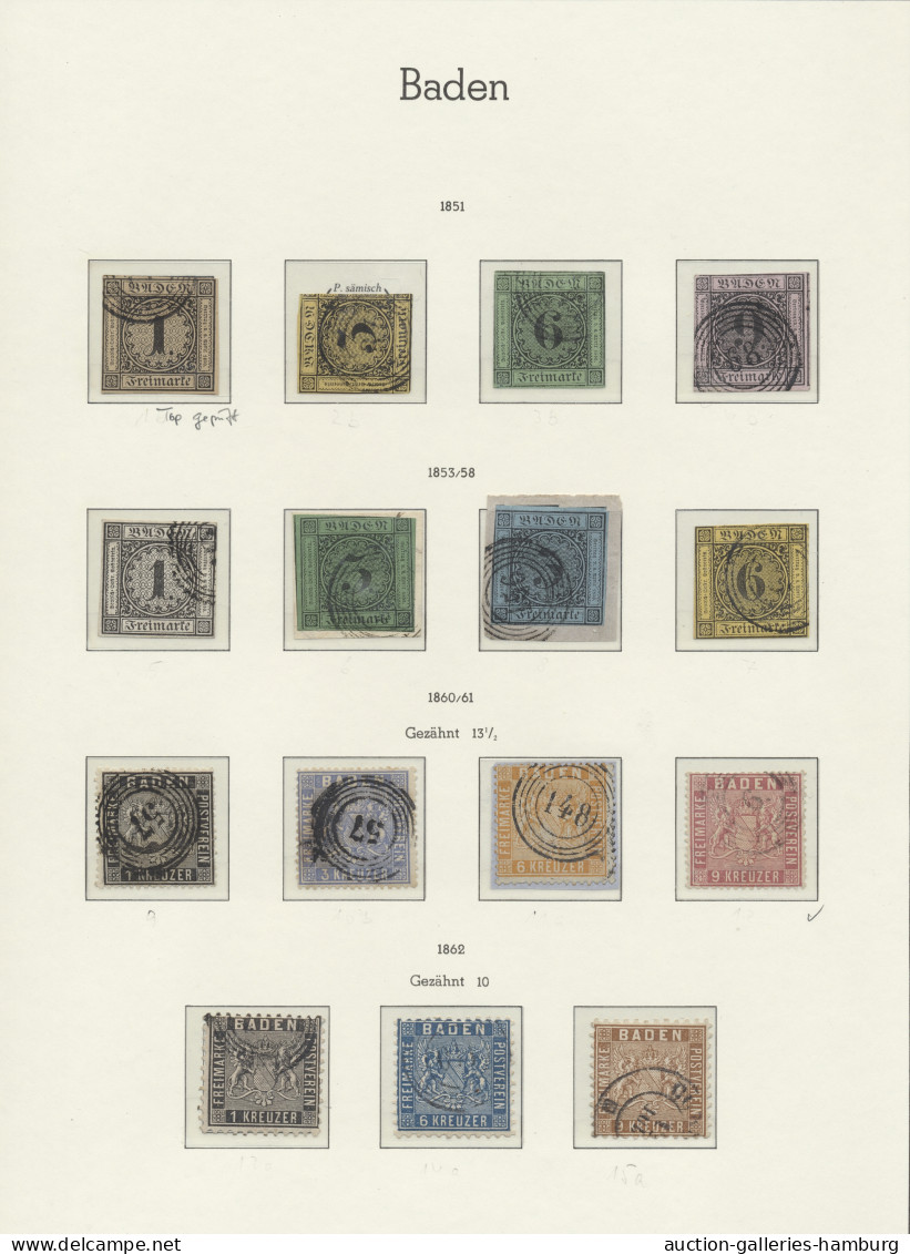 Altdeutschland: 1850-1923, Sammlung in Leuchtturm-Vordruckalbum, die meisten Län