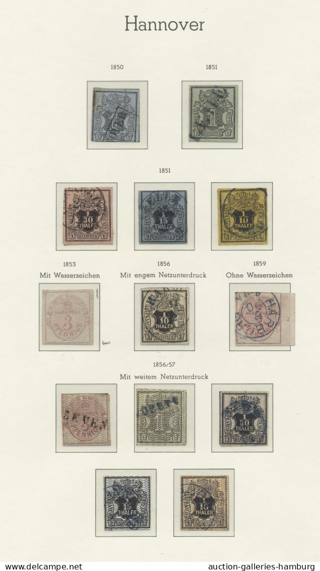 Altdeutschland: 1850-1923, Sammlung in Leuchtturm-Vordruckalbum, die meisten Län