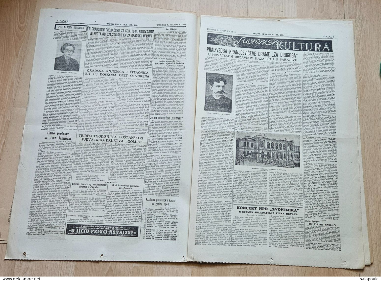 Nova Hrvatska 1943 Br. 286 NDH Croatia Ustasa Newspaper, Ante Pavelic Posjetio Turopolje, Velika Gorica - Andere & Zonder Classificatie
