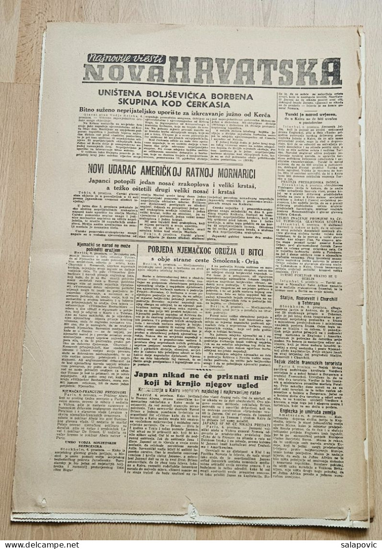Nova Hrvatska 1943 Br. 286 NDH Croatia Ustasa Newspaper, Ante Pavelic Posjetio Turopolje, Velika Gorica - Andere & Zonder Classificatie