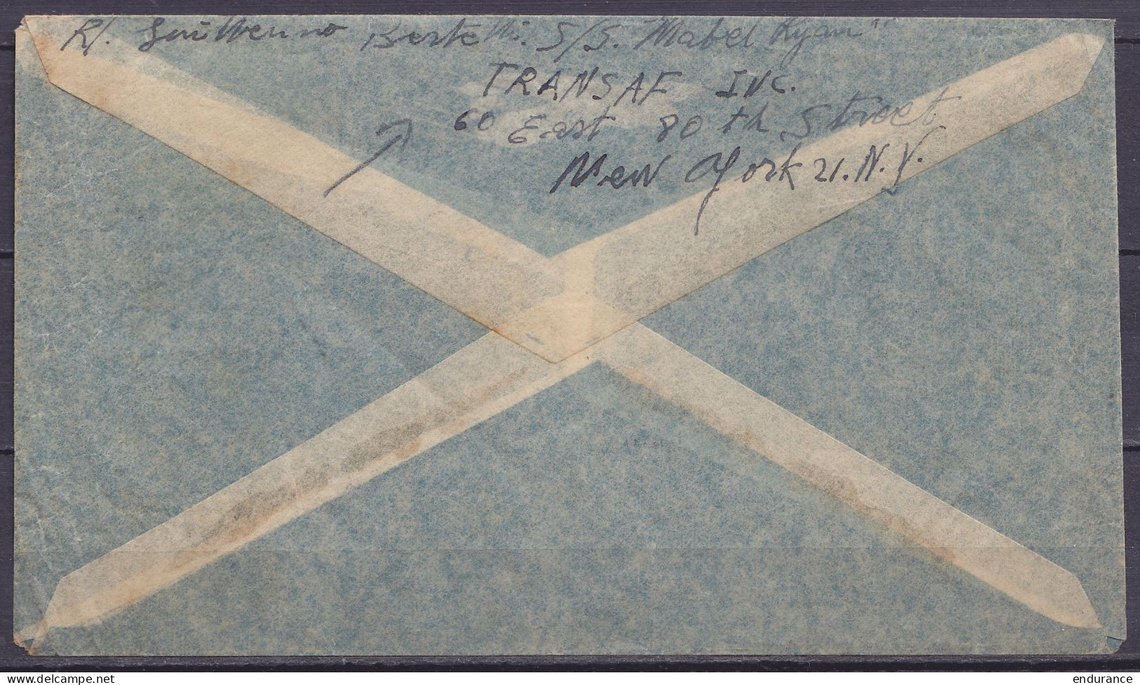 Env. Par Avion D'un Marin à Bord Du S/S Mabel Ryan En Escale à ANVERS Affr. N°434B Càd ANTWERPEN /-1.8.1952 Pour BUENOS  - Cartas & Documentos