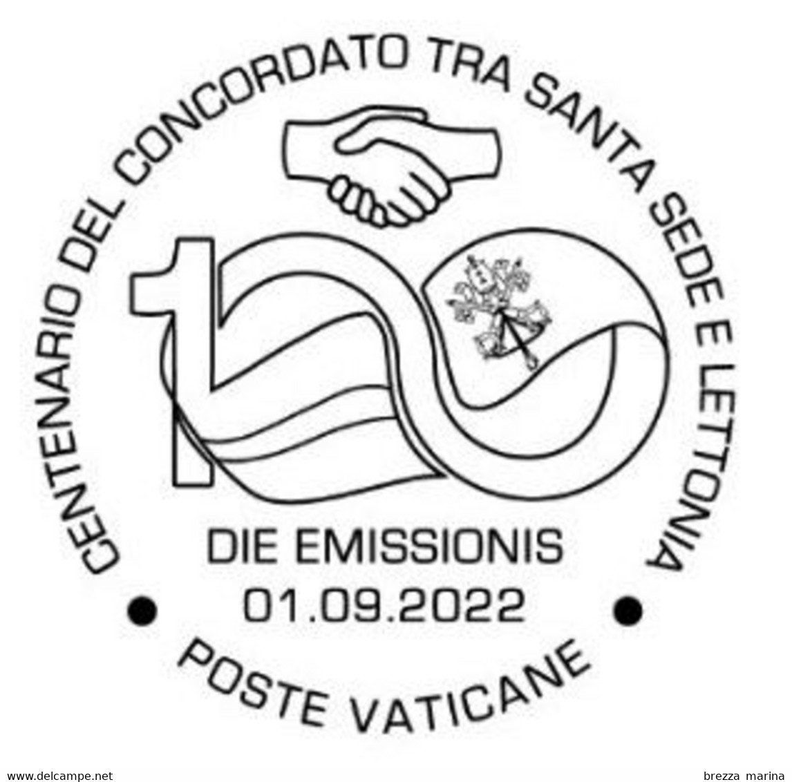 Nuovo - MNH - VATICANO - 2022 - 100 Anni Del Concordato Tra La Santa Sede E La Repubblica Di Lettonia – 1.25 - Nuevos