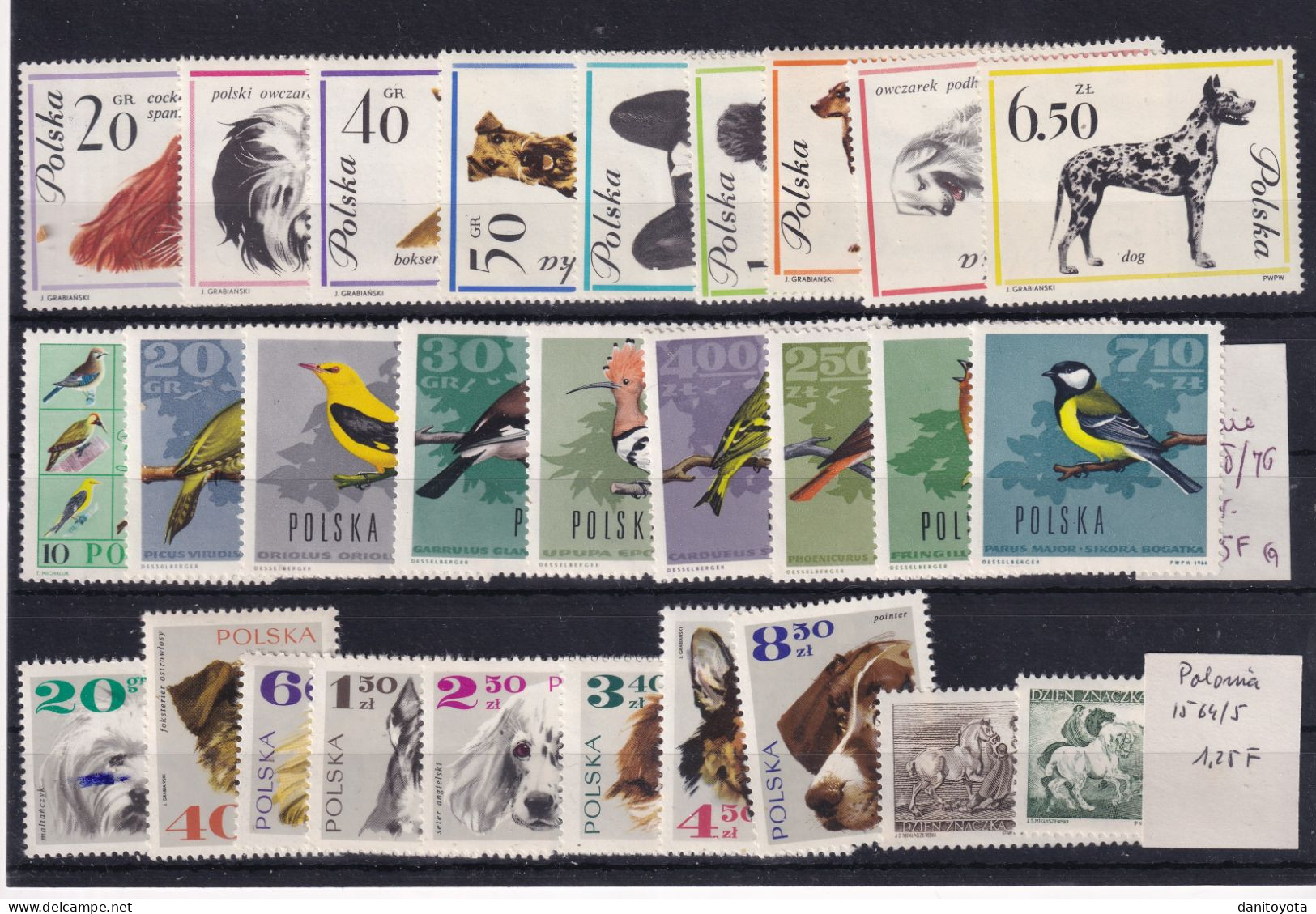 Polonia. Conjunto De Dos Fichas Con Series De Fauna - Unused Stamps