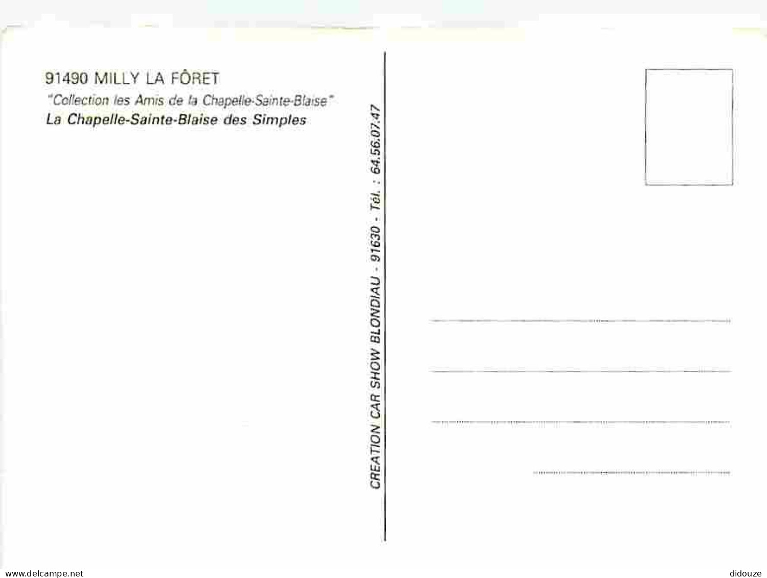 91 - Milly La Foret - La Chapelle Saint-Blaise Des Simples Décorée Par Jean Cocteau - Hier Et Aujourd'hui - Multivues -  - Milly La Foret