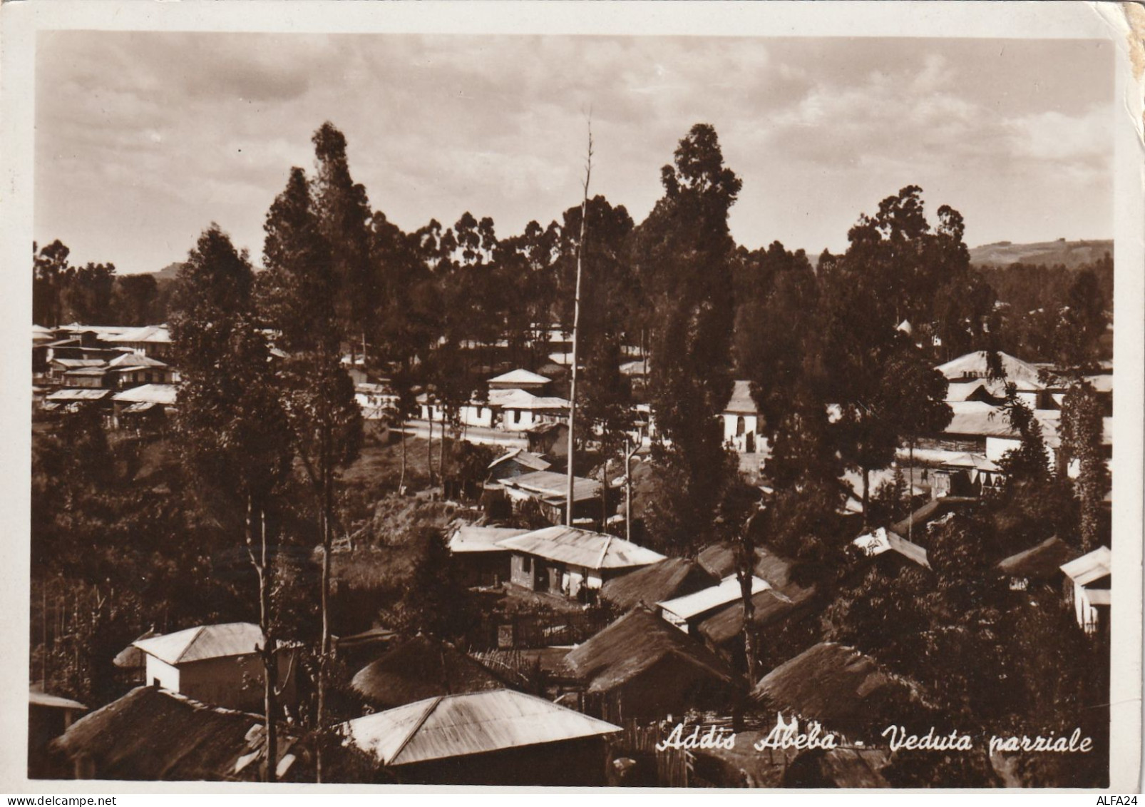 CARTOLINA 1938 C.20 ETIOPIA TIMBRO ADDIS ABEBA (YK1955 - Ethiopië