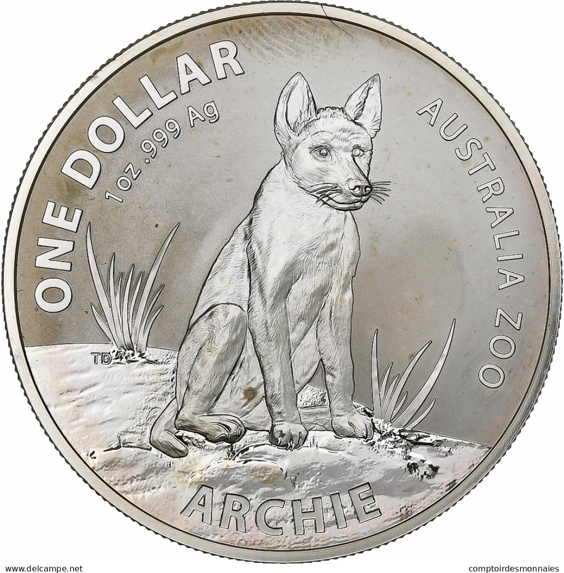 Australie, 1 Dollar, 1 Oz, Archie-Alpine Dingo, 2017, Royal Australian Mint, 1 - South Australia