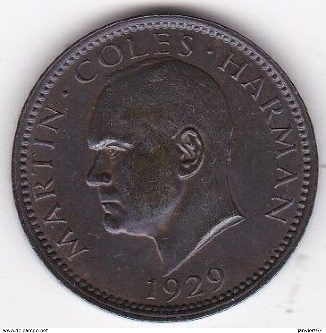 Royaume Uni Lundy 1 Puffin 1929 Martin Coles Harman, En Bronze , X# Tn2, Superbe - Sonstige & Ohne Zuordnung
