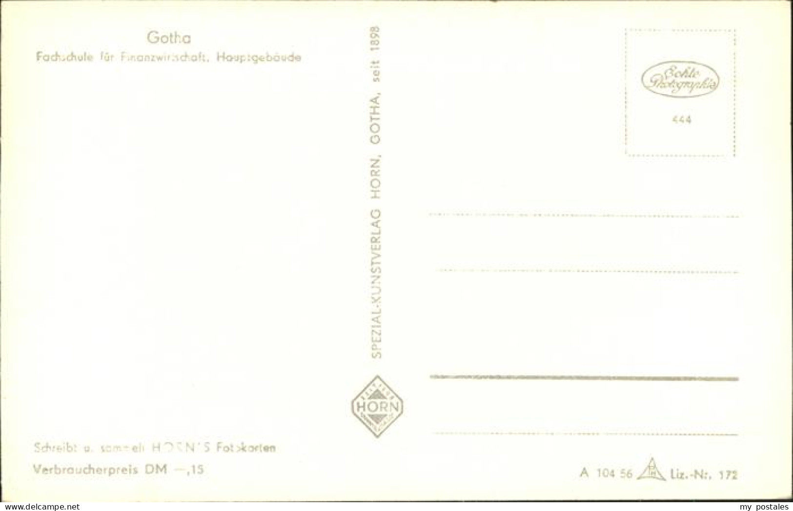71061419 Gotha Thueringen Fachschule Finanzwirtschaft Gotha - Gotha
