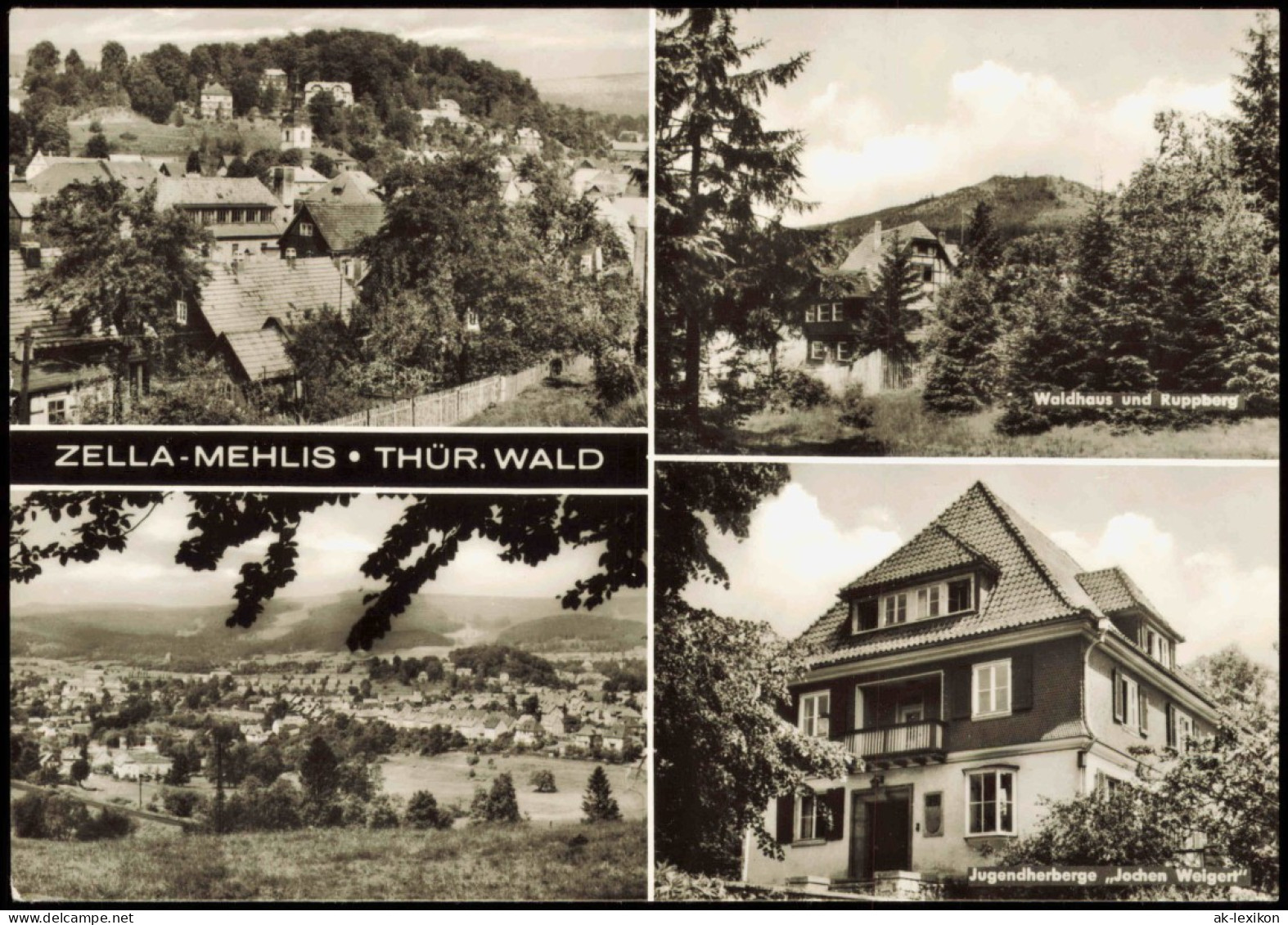 Zella-Mehlis Panorama, Waldhaus Ruppberg, Jugendherberge "Jochen Weigert" 1980 - Zella-Mehlis
