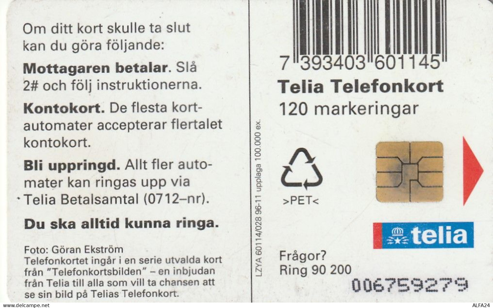 PHONE CARD SVEZIA  (CZ3462 - Sweden