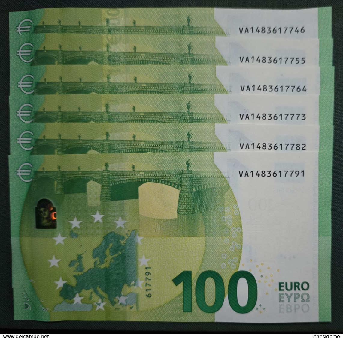 100 EURO SPAIN 2019  DRAGHI V002A2 VA SC UNCIRCULATED  PERFECT - 100 Euro