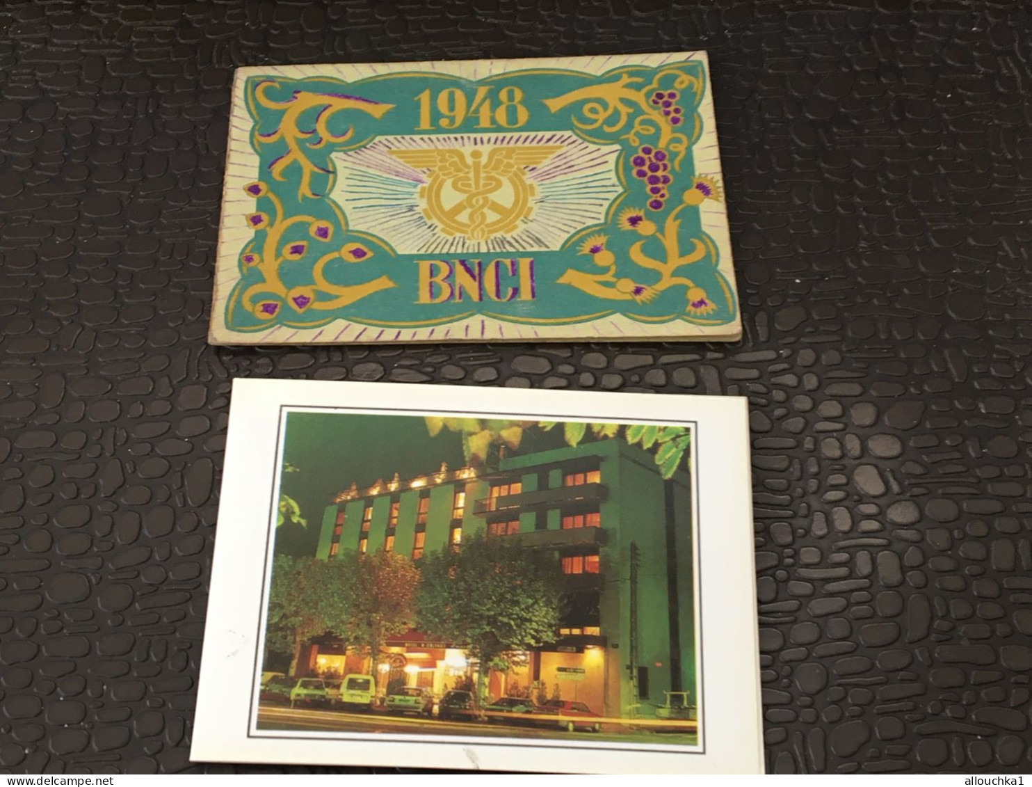 1948--Banque BNCI Calendrier Petit Format:+publicité Carte Publicitaire-Grand Hôtel D'Orleans Albi -restaurant Le Goulu - Small : 1941-60