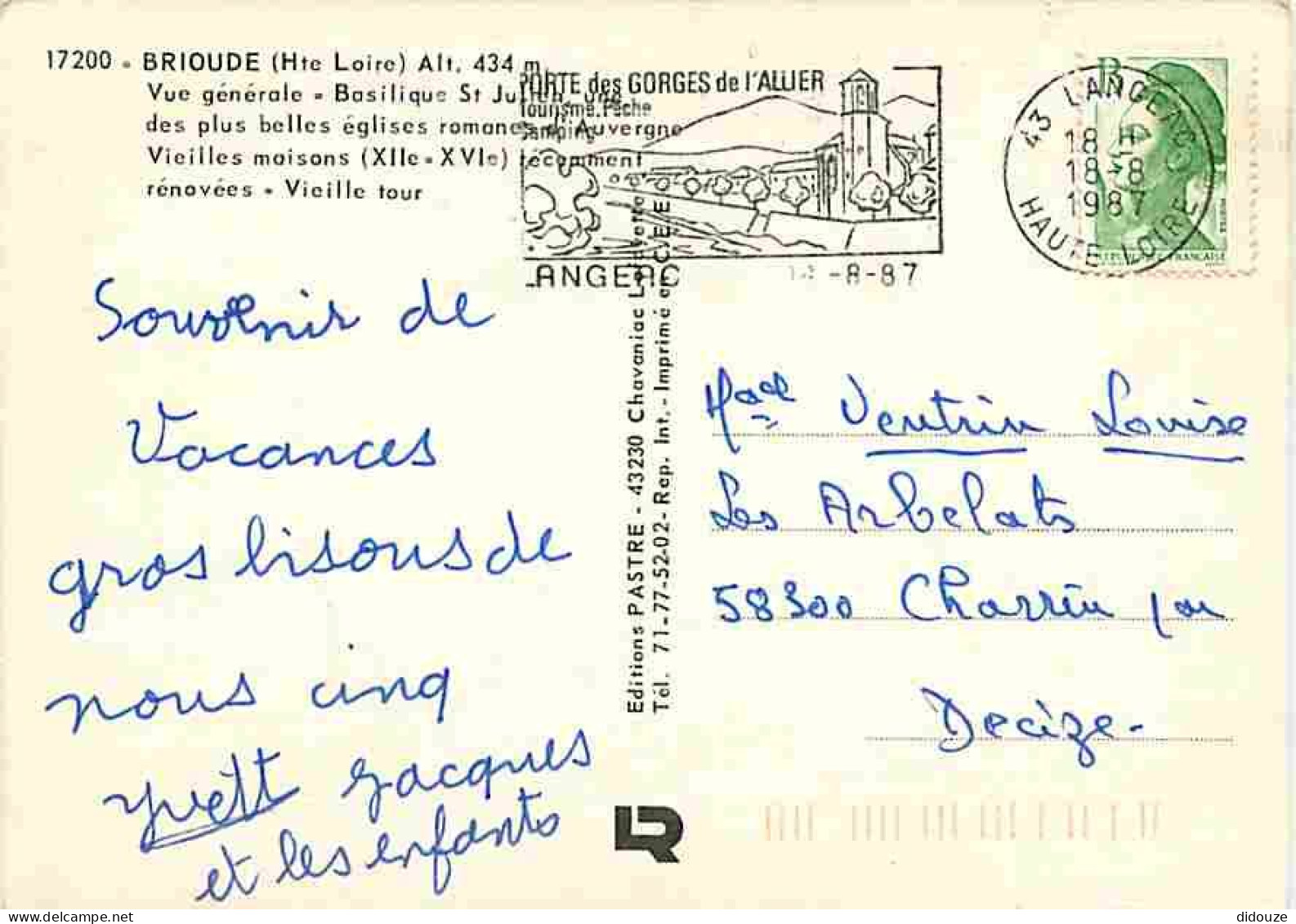 43 - Brioude - Multivues - Automobiles - Flamme Postale De Langeac - CPM - Voir Scans Recto-Verso - Brioude