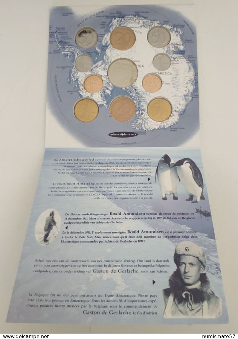 Coffret FDC BELGIQUE - Antartique - Antartica - 1997- 100ème Anniversaire De L'Expédition Belge - Adrien De Gerlache - FDC, BU, Proofs & Presentation Cases