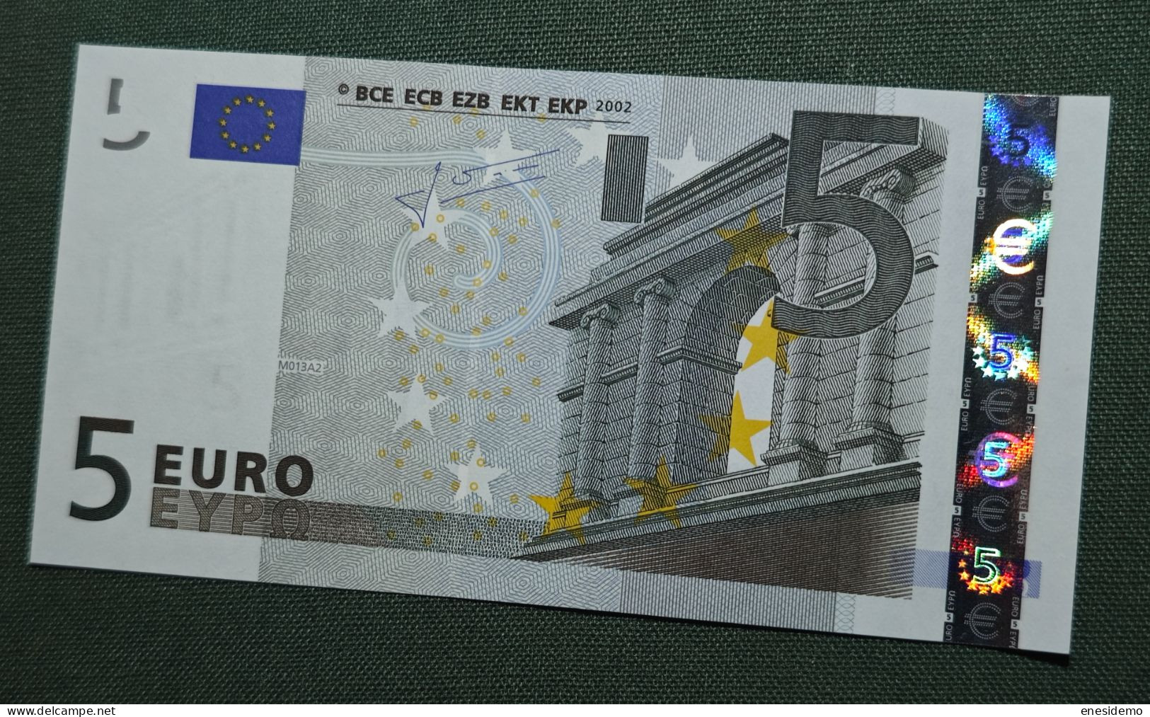 5 EURO SPAIN 2002 TRICHET M013A2 TYPE B SC FDS UNCIRCULATED PERFECT - 5 Euro