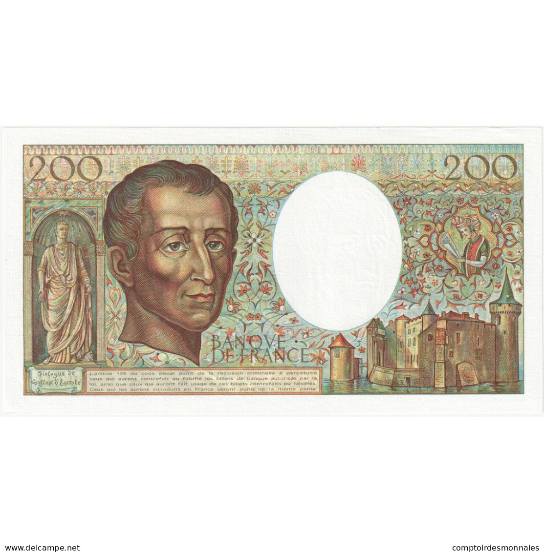 France, 200 Francs, Montesquieu, Undated (1982), U.011, NEUF - 200 F 1981-1994 ''Montesquieu''