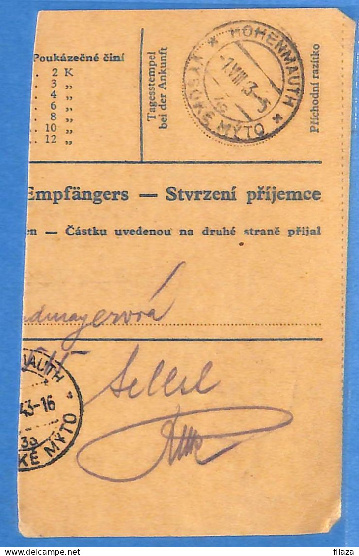 Böhmen Und Mähren 1943 - Carte Postale De Hranice - G34587 - Covers & Documents