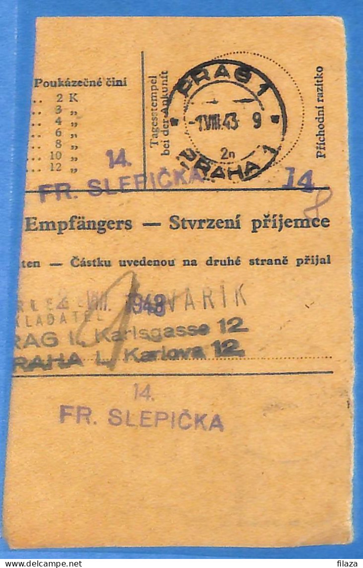 Böhmen Und Mähren 1943 - Carte Postale De Hranice - G34588 - Covers & Documents