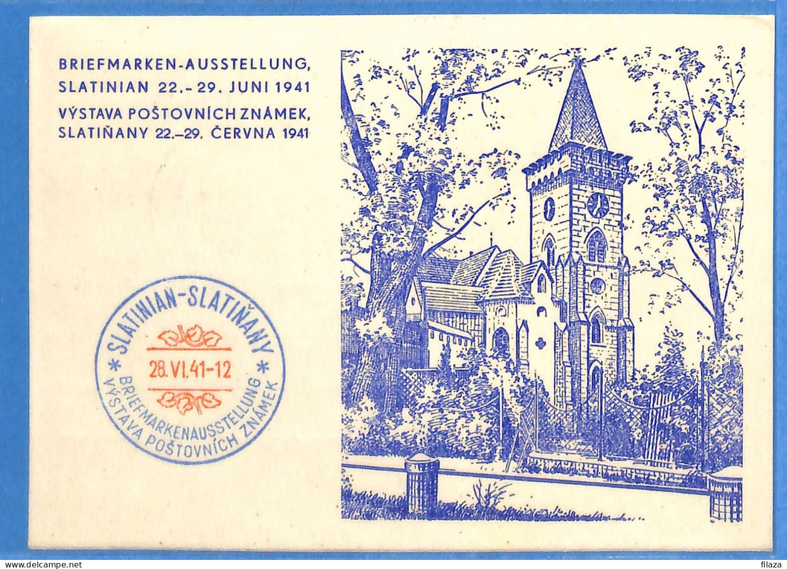 Böhmen Und Mähren 1941 - Carte Postale De Slatinian - G34599 - Briefe U. Dokumente