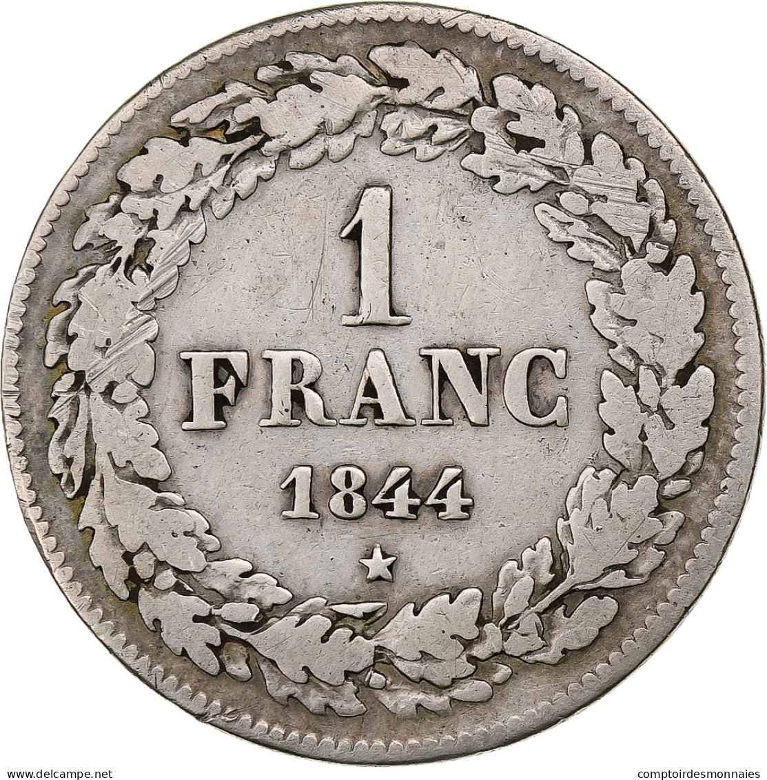 Belgique, Leopold I, Franc, 1844, Bruxelles, Argent, TB+, KM:7.1 - 1 Frank