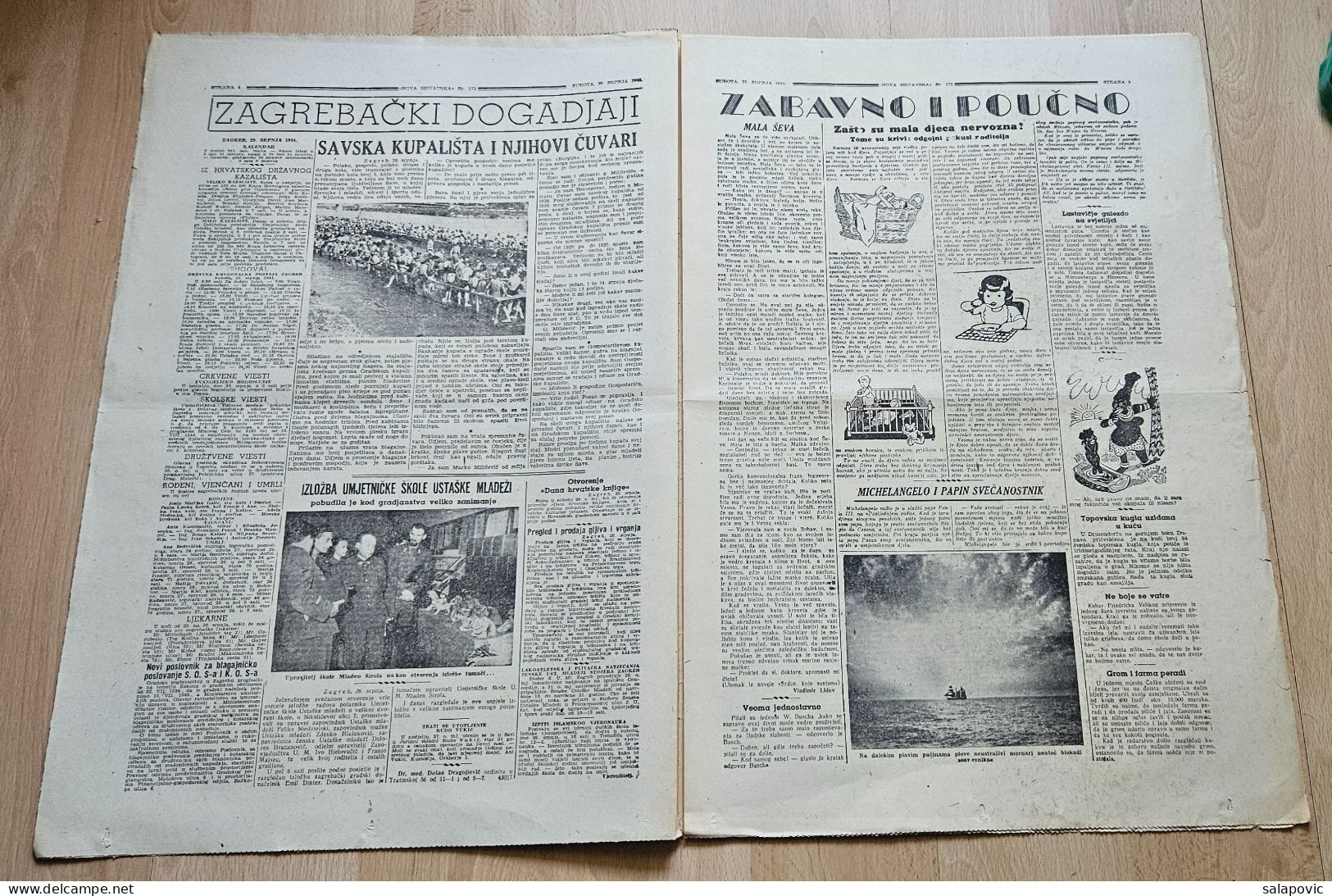 Nova Hrvatska 1944 Br. 173 NDH Croatia Ustasa Newspaper, Jimmy Lyggett Boxing - Andere & Zonder Classificatie