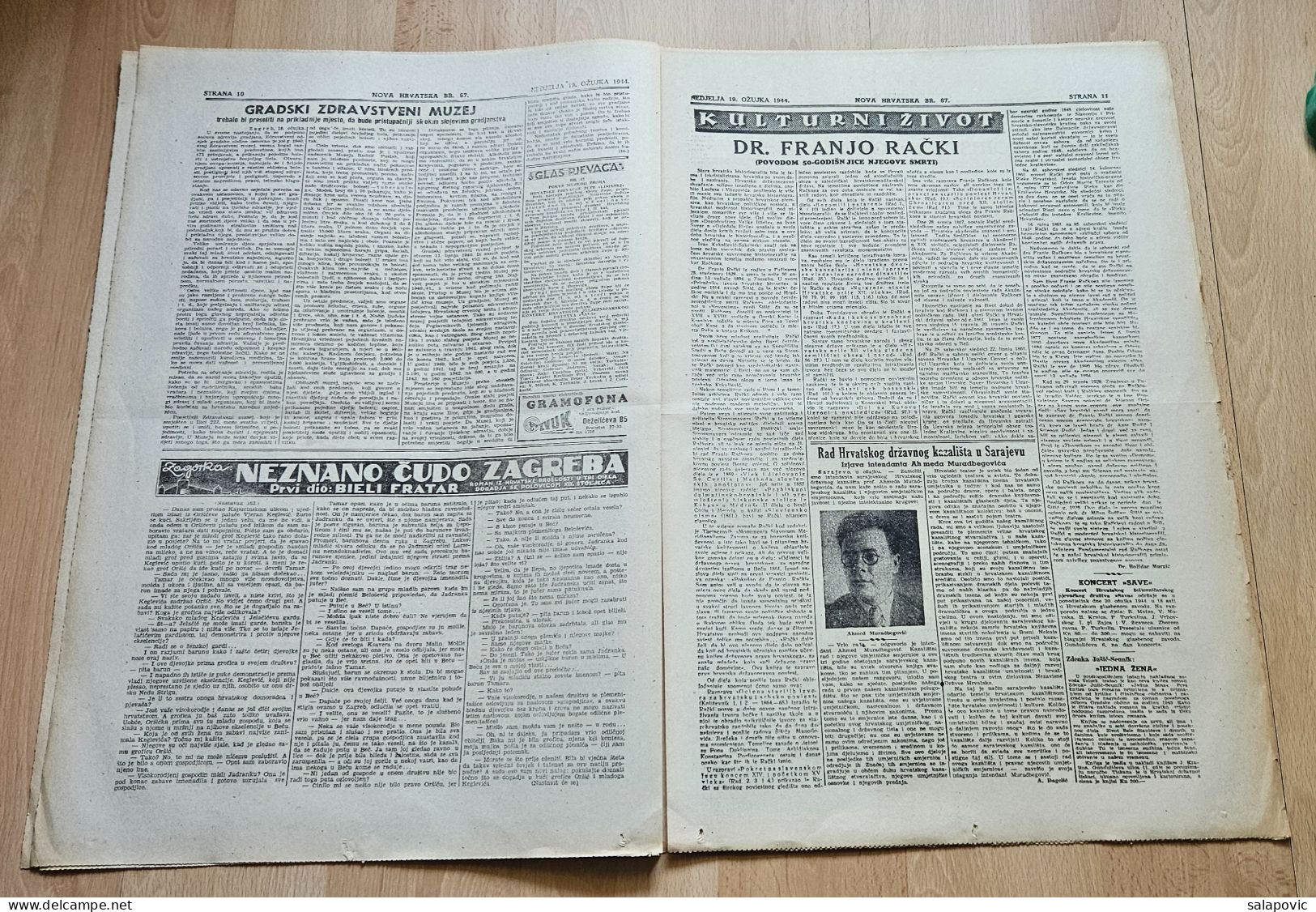 Nova Hrvatska 1944 Br. 67 NDH Croatia Ustasa Newspaper, Ante Pavelic U Zagorju - Sonstige & Ohne Zuordnung