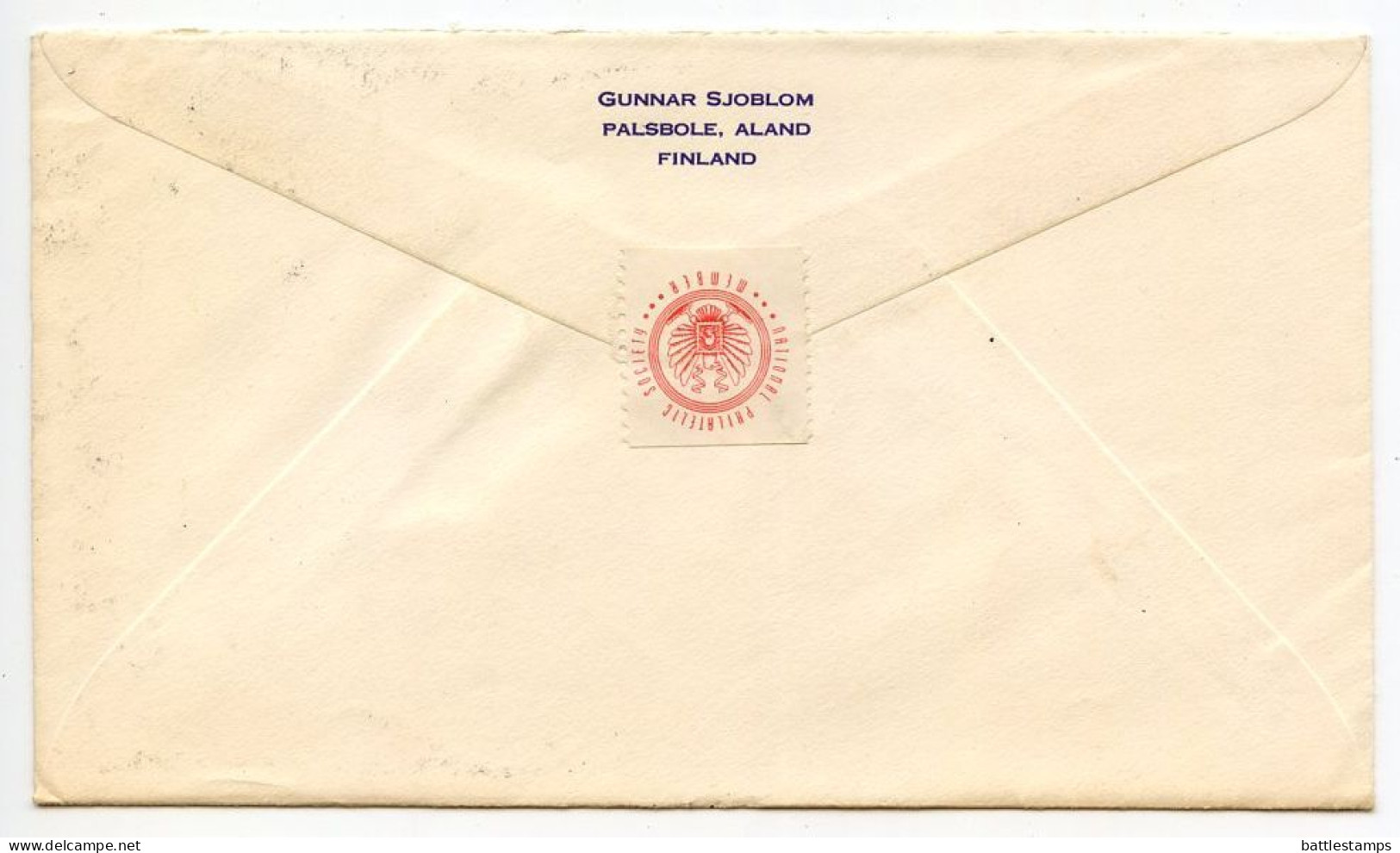Finland 1957 Cover; Pålsböle (Åland Islands) To Watervliet, New York; Mix Of Stamps - Cartas & Documentos