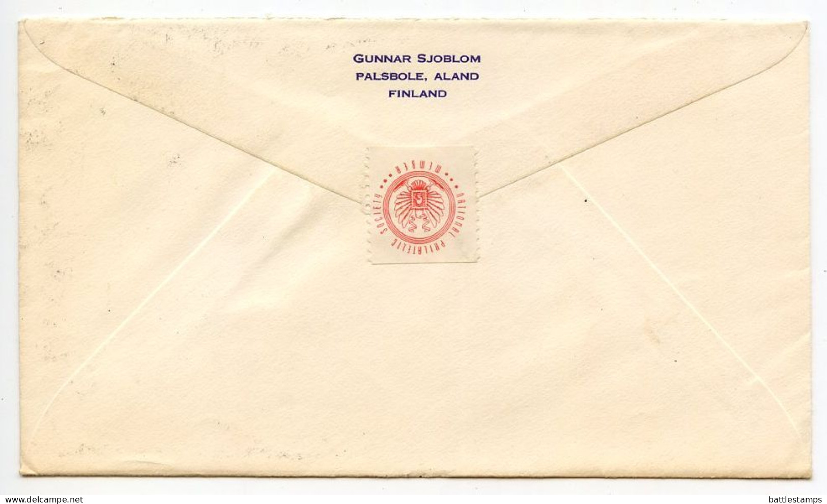 Finland 1957 Cover; Pålsböle (Åland Islands) To Watervliet, New York; Mix Of Stamps - Lettres & Documents