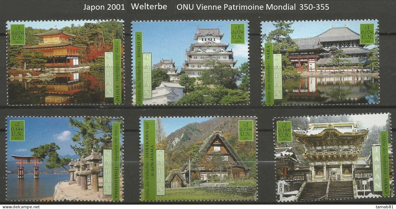 ONU Nations Unies Complet Vienne **  2000 2001 2002 2003 2004 2005 2006 2007 2009 Patrimoine Mondial Issus Carnets - Unused Stamps