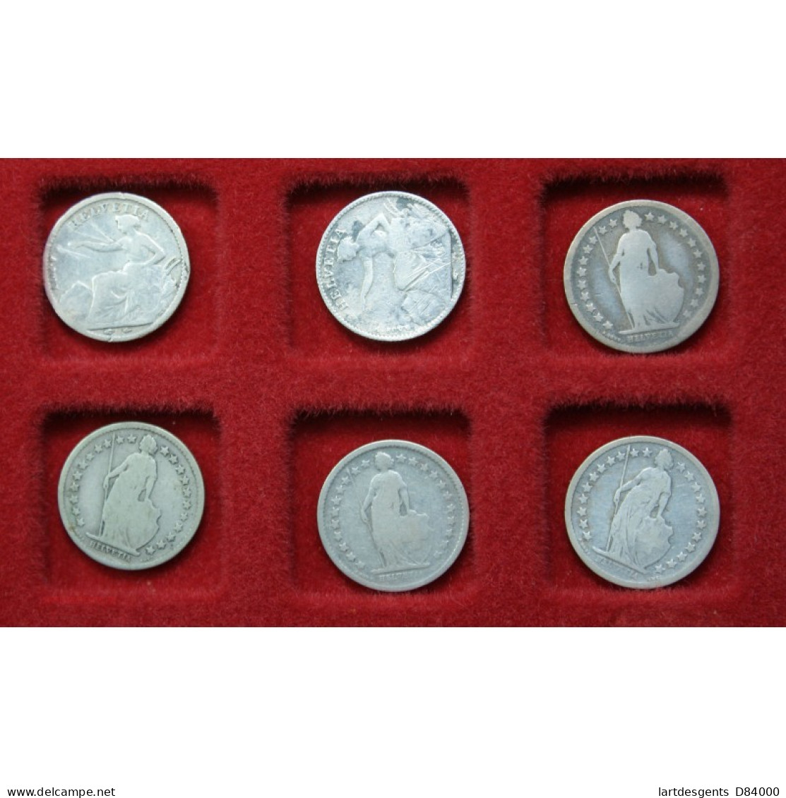 Série 1/2 Franc Suisse 1850 à 1901 à Voir, Lartdesgents.fr - 1/2 Franken