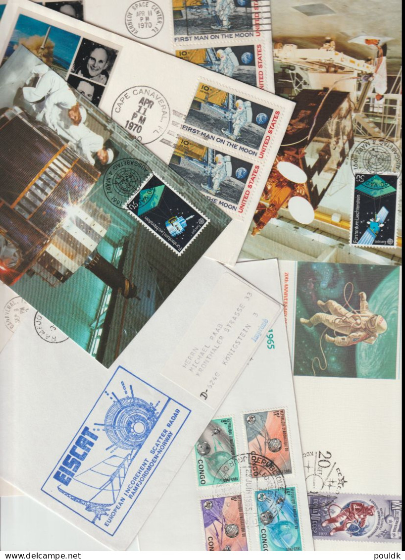 50 Covers & Cards With Space As A Theme, Either Stamps Or Postmarks. Postal Weight 0,255 Kg. Please Read Sales Condition - Sonstige & Ohne Zuordnung