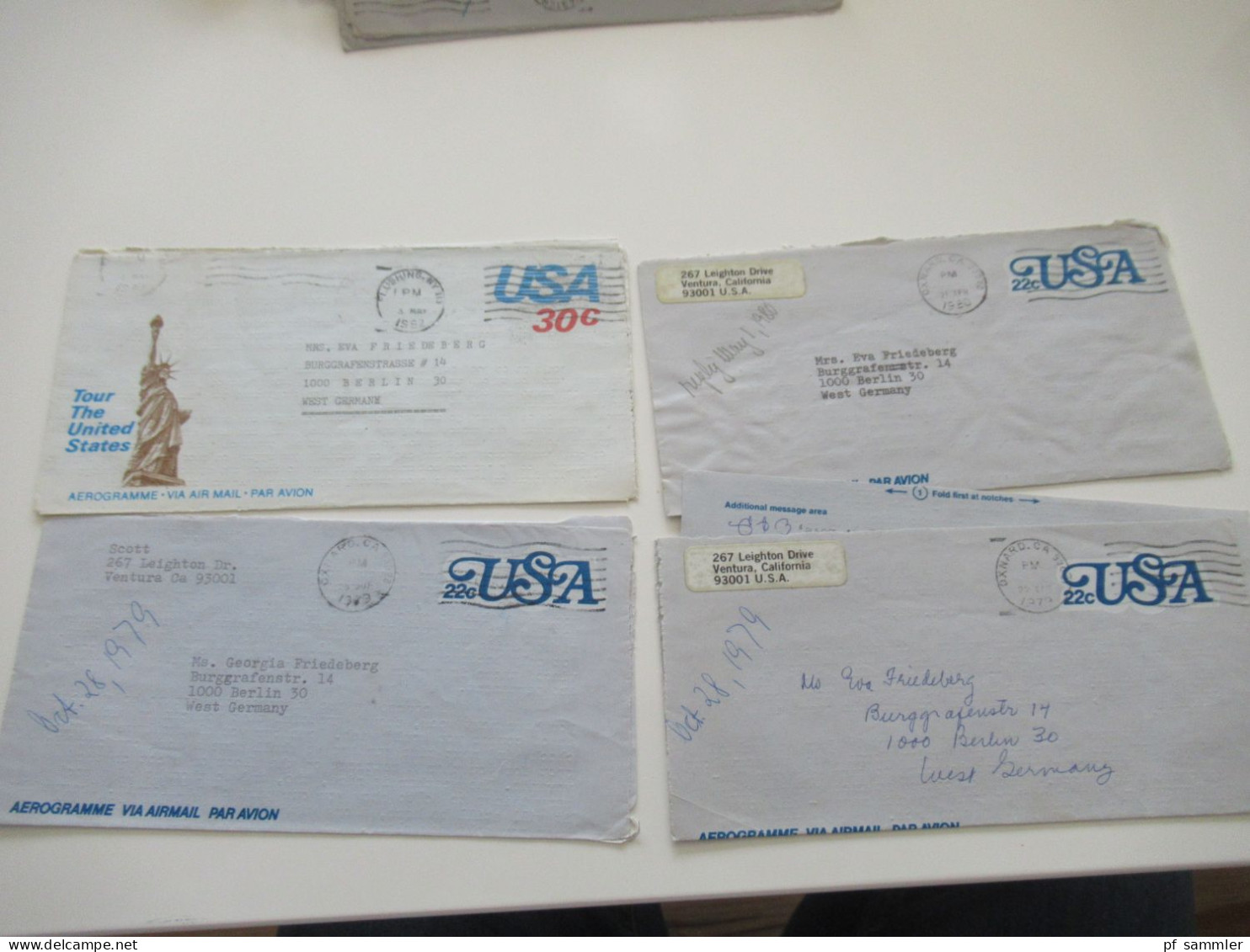 USA Luftpost Belegeposten / Auslandsbriefe insgesamt 145 Stk. 1960er - 1980er Jahre