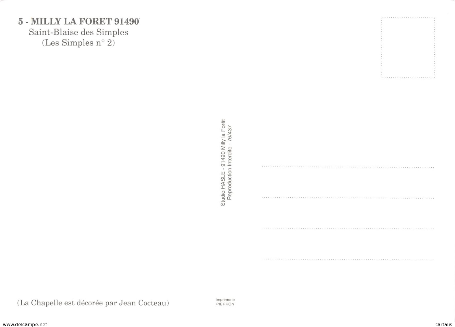 91-MILLY LA FORET-N°4282-B/0007 - Milly La Foret