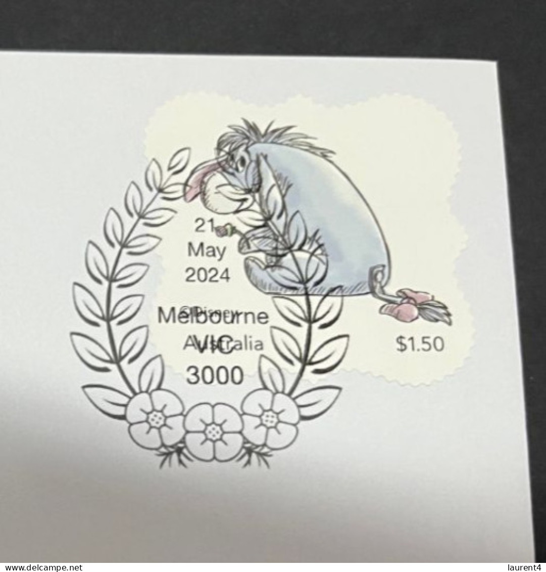 13-6-2024 (49 A) Australia Post - Winnie The Pooh Special Cover (stamp Release On 21 May 2024) Donkey - Briefe U. Dokumente