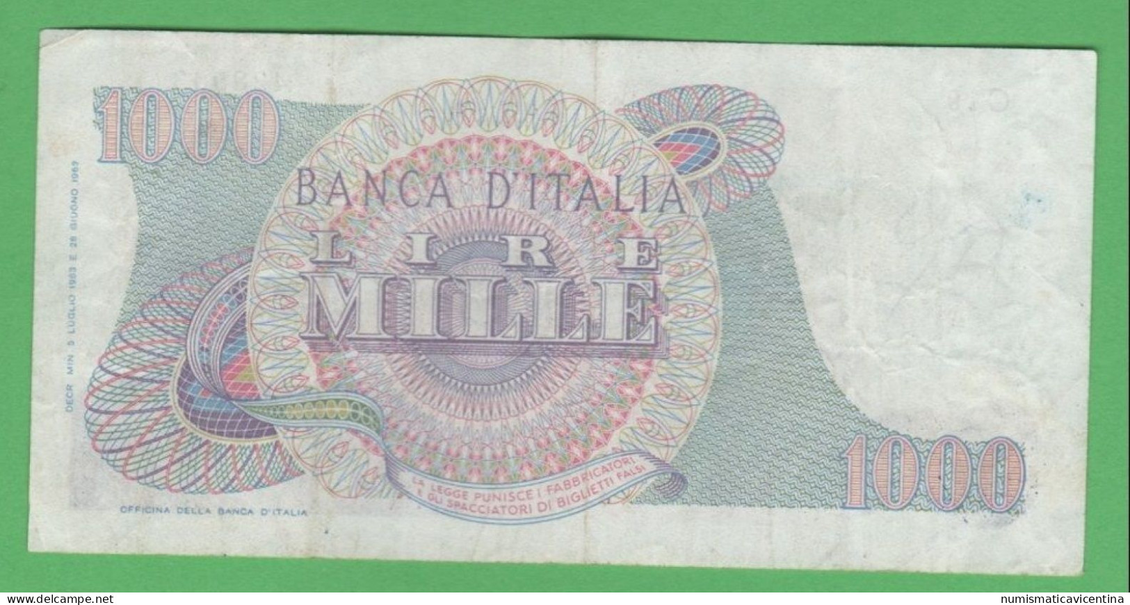 Italia Repubblica 1000 Lire 1963 Giuseppe Verdi I° Tipo Cat Alfa R2 Italie Italy - 1000 Lire