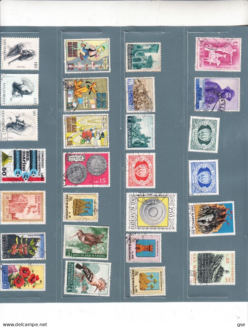 SAN  MARINO - Lotto Di 100 Francobolli  Usati Differenti - Collections, Lots & Series