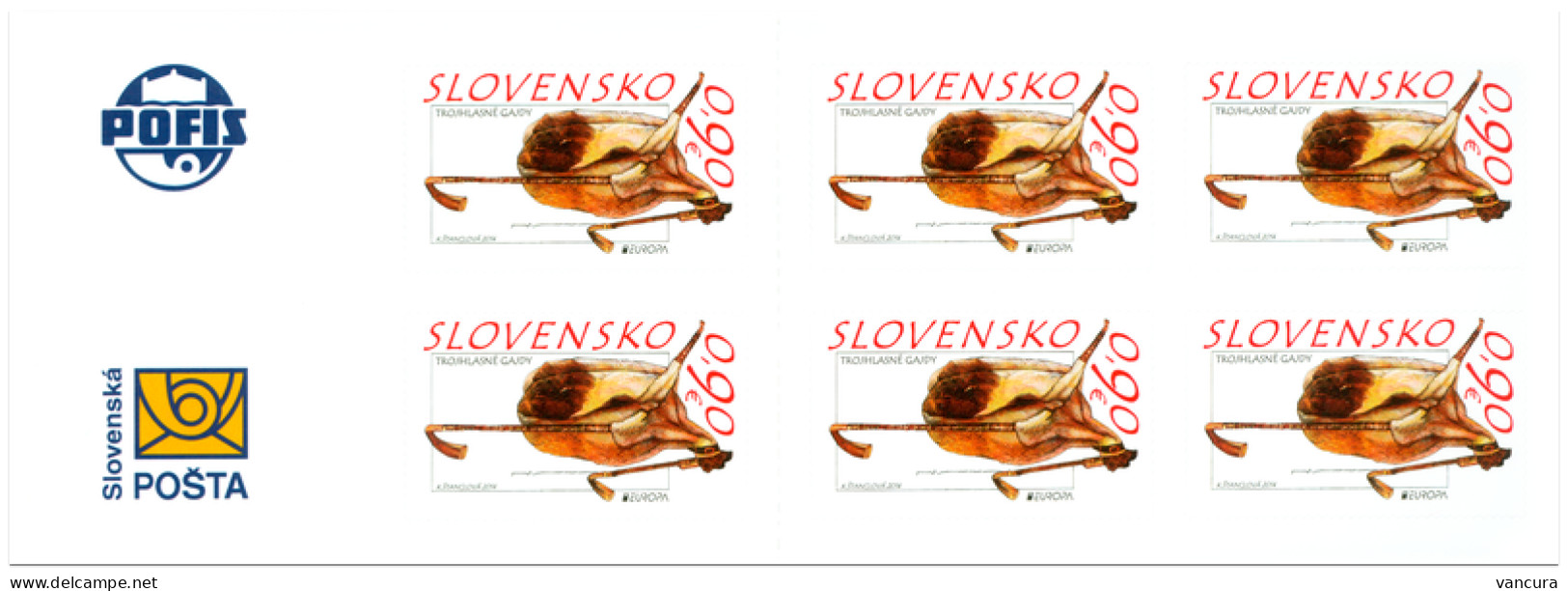 **booklet 563 Slovakia EUROPA 2014 Bagpipes - 2014