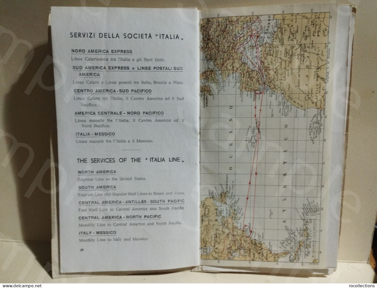 CONTE DI SAVOIA Transatlantico Orali Passenger List Lista Passeggeri Prima Classe Orari 1939. - World