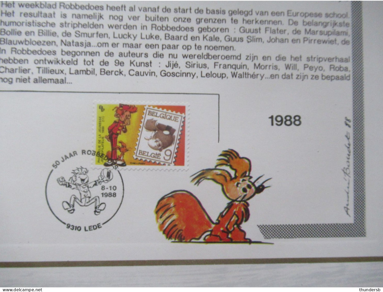 2302 'Philatélie De La Jeunesse: Spirou' - CEF Feuillet - Herdenkingsdocumenten