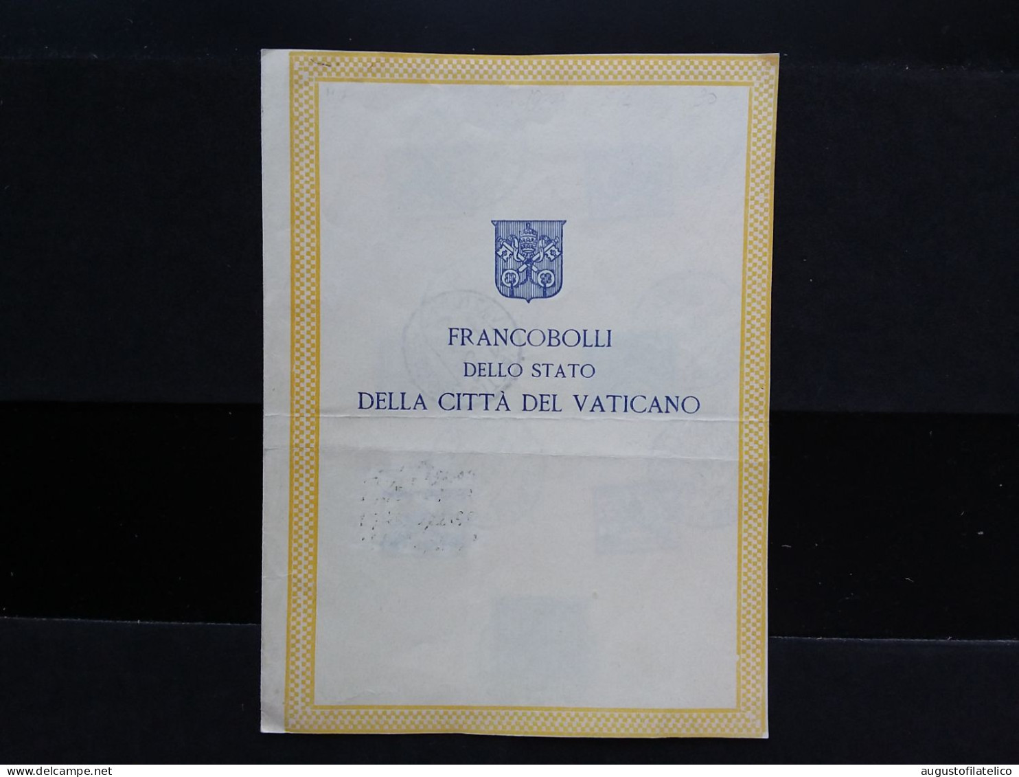 VATICANO - Cartoncino Con Sede Vacante 1939 - Timbrata - Serie Completa + Spese Postali - Oblitérés