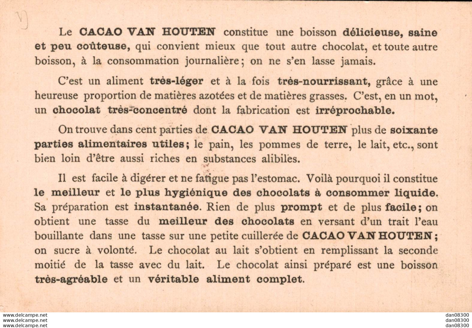 LE CHARLATAN D'APRES JAN STEEN PUBLICITE VANTANT LES QUALITES DU CHOCOLAT VAN HOUTEN - Van Houten