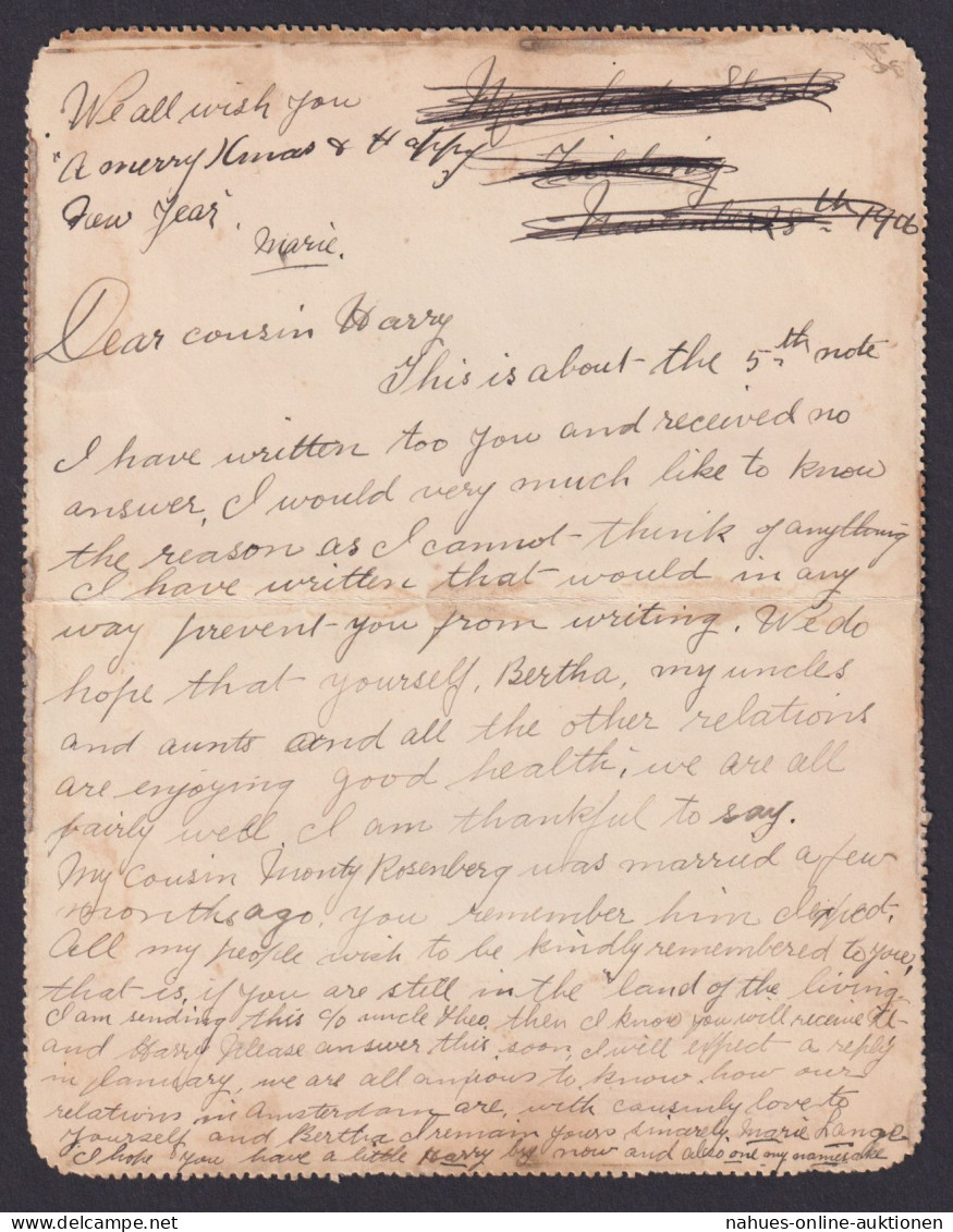 Letter Card New Zealand Neuseeland Ganzsache King Georg 1p Feilding Amsterdam - Briefe U. Dokumente
