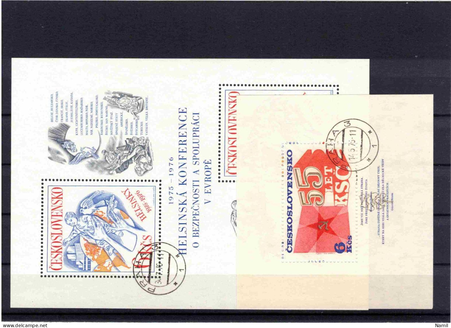 Tchécoslovaquie 1976 Mi 2300-2355+Bl.32-3 (Yv 2144-2191+BF 38-9), Obliteré, L'année Complete - Komplette Jahrgänge