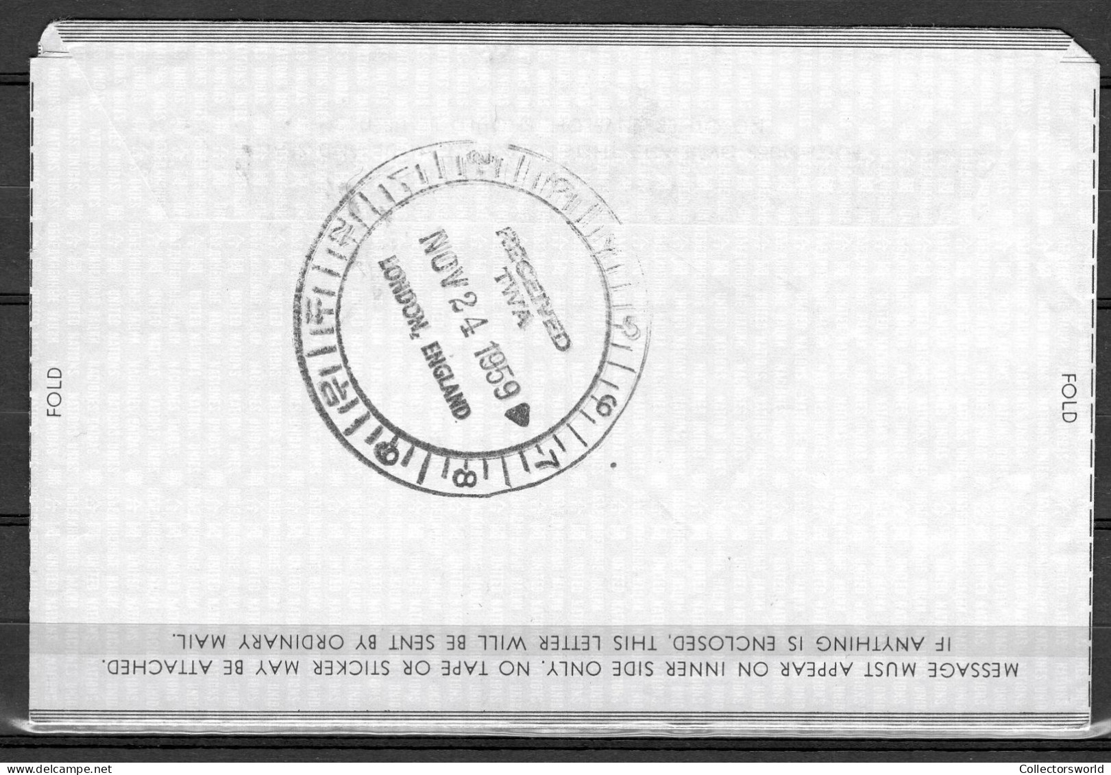 United Nations New York Aerogramme Stationery 10c 1959 New York - London - Frankfurt - Lettres & Documents