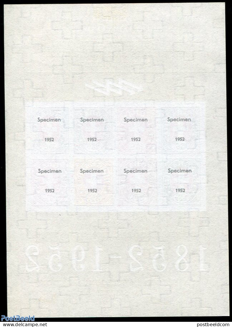 Switzerland 1952 Special Sheet, 100 Years Telegraph, No Postal Val, Mint NH - Nuevos