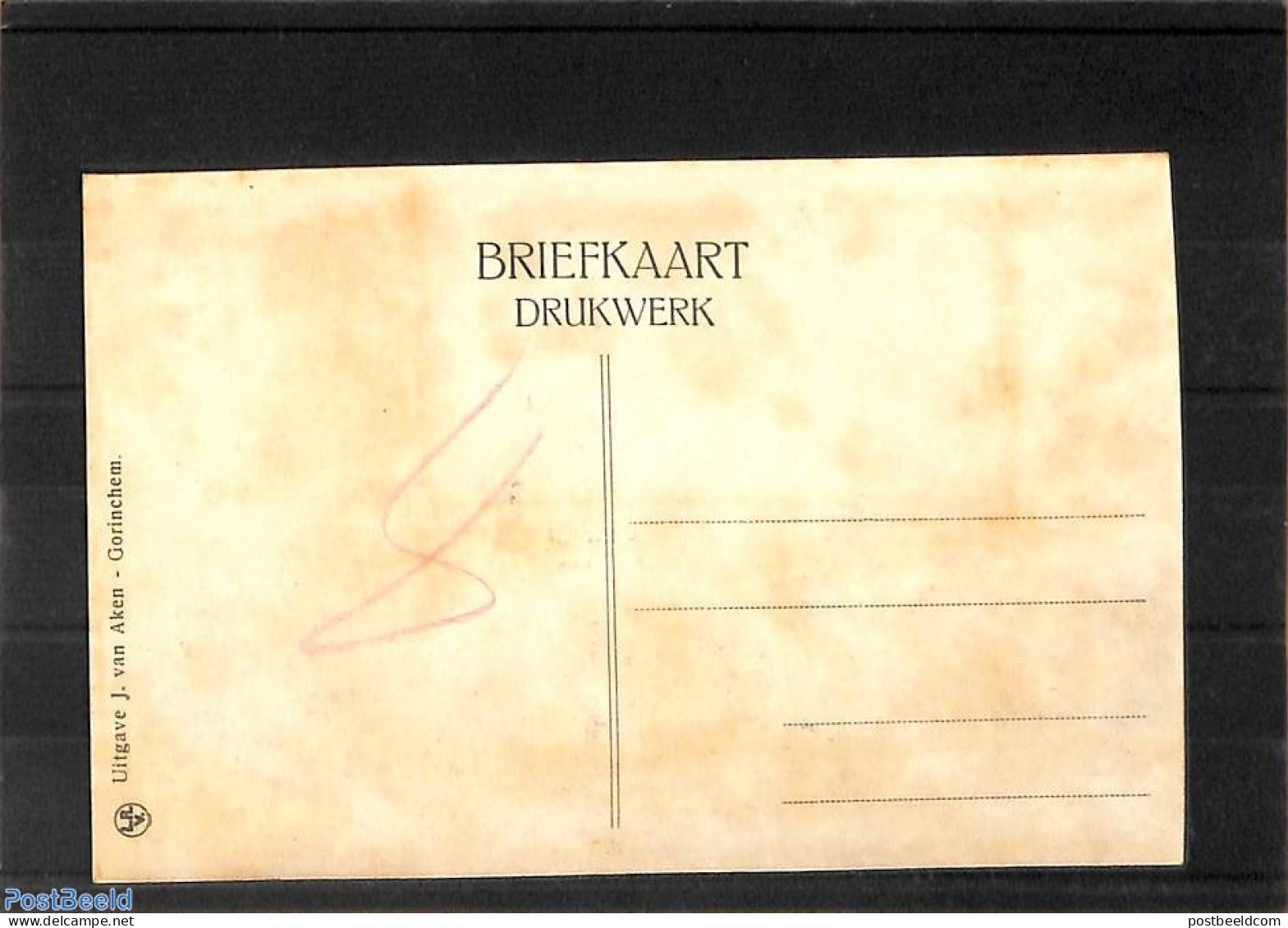 Netherlands 1910 Unused Postcard Hoogstraat Gorinchem With Stamps Pictured, Postal History, Stamps On Stamps - Storia Postale