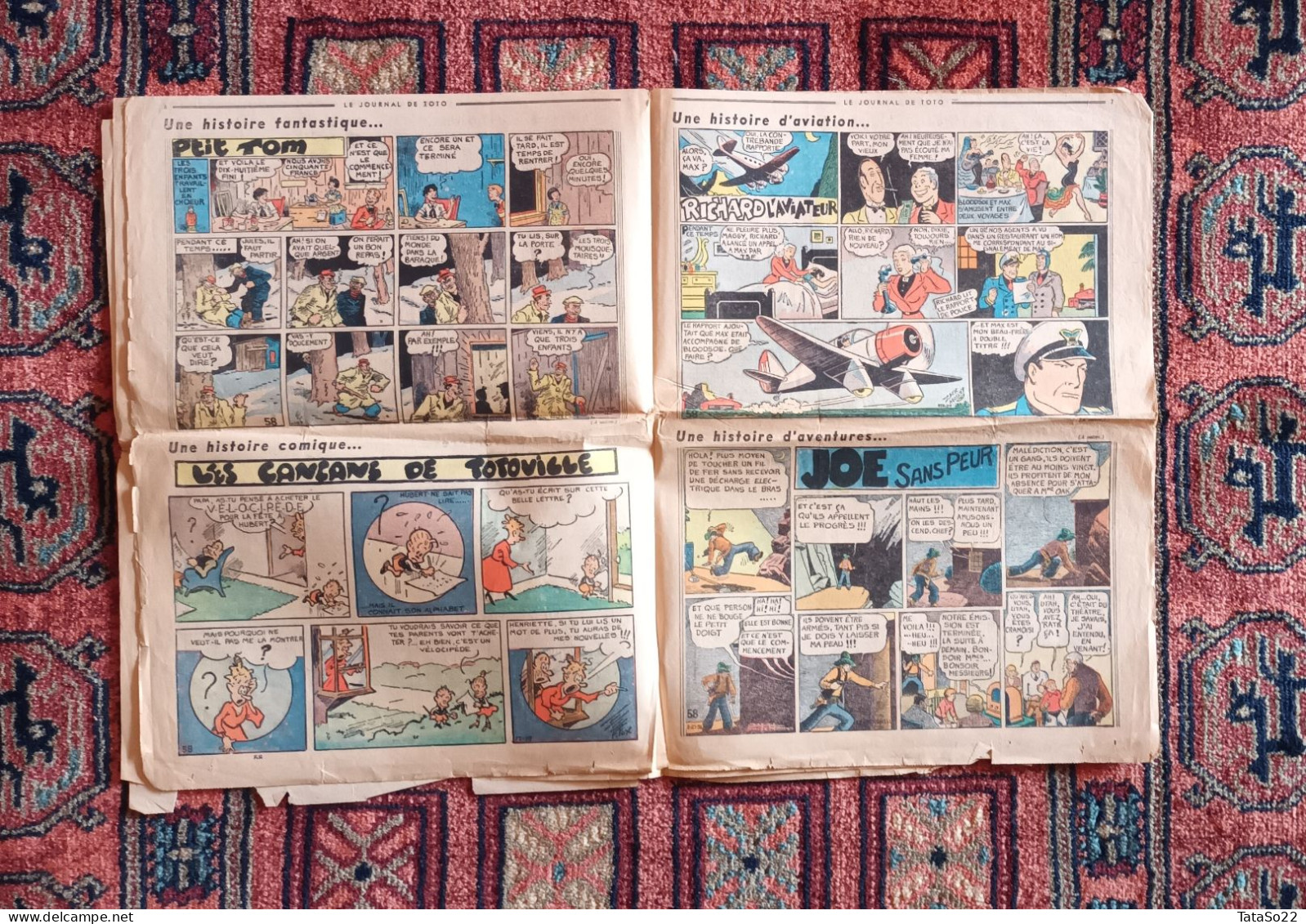 Le Journal De Toto N° 58 - Jeudi 14 Avril 1938 - Les Aventures De Toto - Sonstige & Ohne Zuordnung