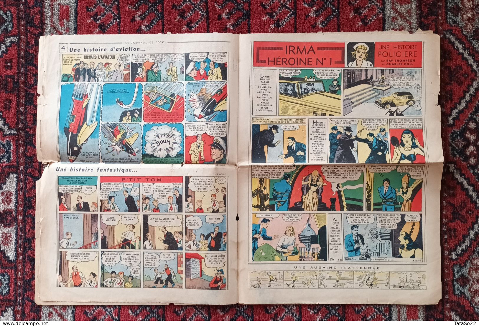 Le Journal De Toto N° 72 - Jeudi 21 Juillet 1938 - Les Aventures De Toto - Otros & Sin Clasificación