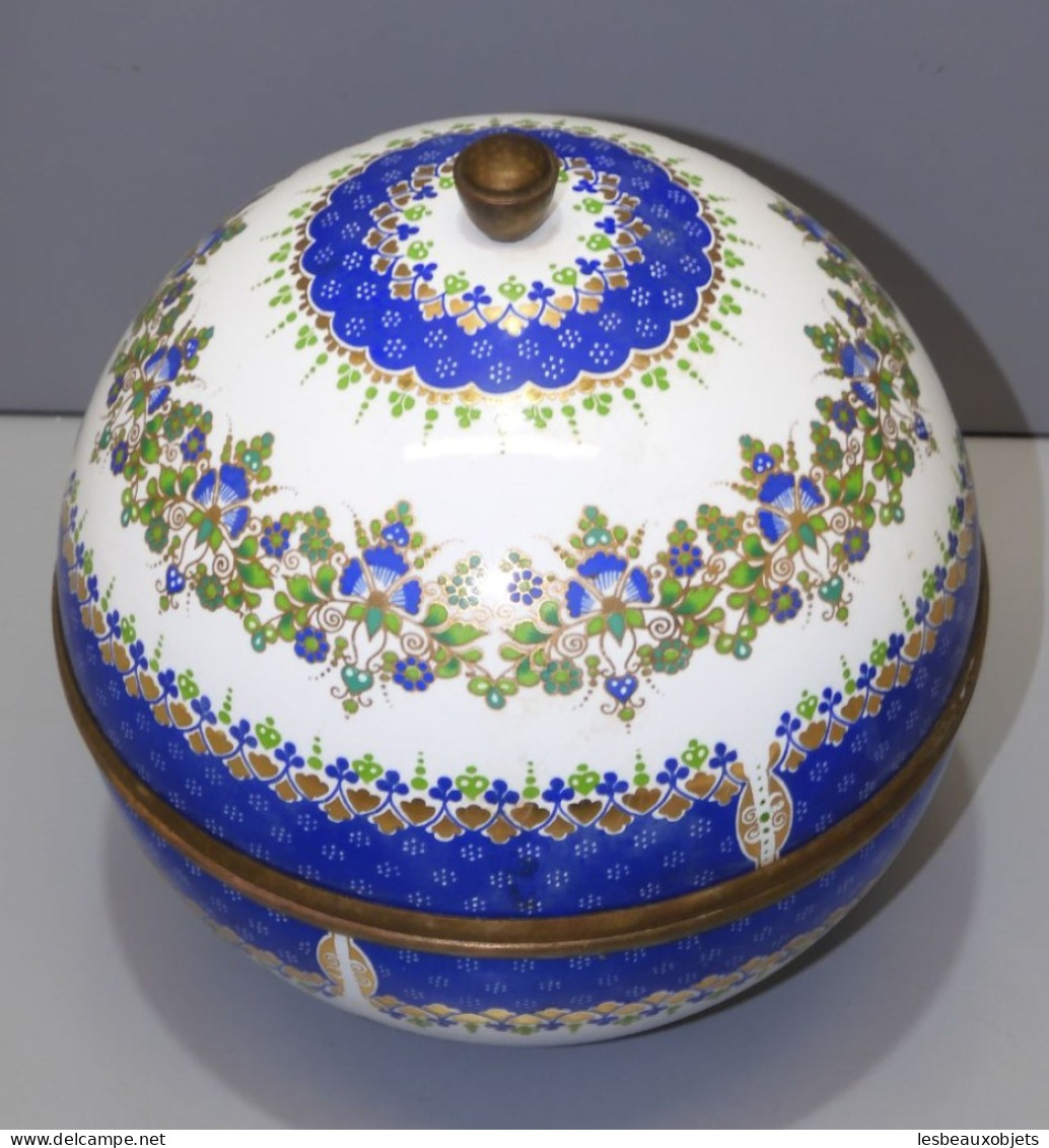 -SUPERBE BOULE EMAILLEE EMAIL STUDIO STEINBÖCK HAND MADE AUSTRIA ENAMEL déco    E